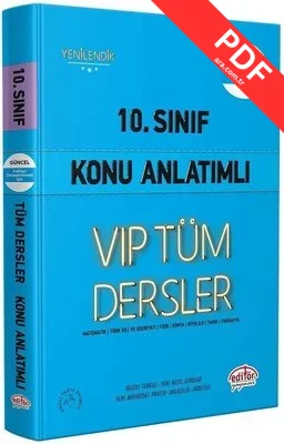 10.Sınıf VIP Tüm Dersler Konu Anlatımlı - Mavi Kitap PDF indir