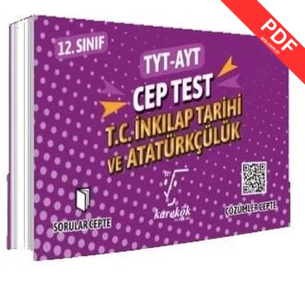 12.Sınıf TYT-AYT T.C İnkılap Tarihi ve Atatürkçülük Cep Test PDF indir