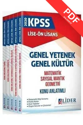 2021 KPSS Lise Ön Lisans Genel Yetenek Genel Kültür Matematik Sayısal Mantık Geometri Konu Anlatımlı PDF indir