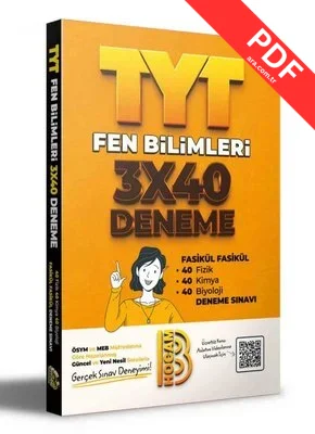 2021 TYT Fen Bilimleri 3x40 Fasikül Denemeler PDF indir
