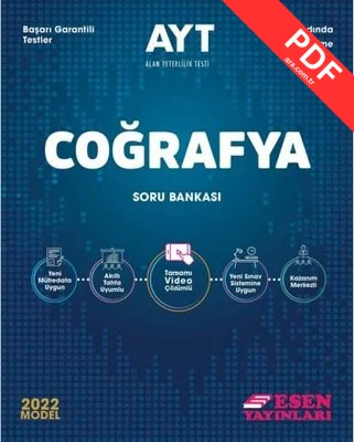 2022 AYT Coğrafya Soru Bankası PDF indir