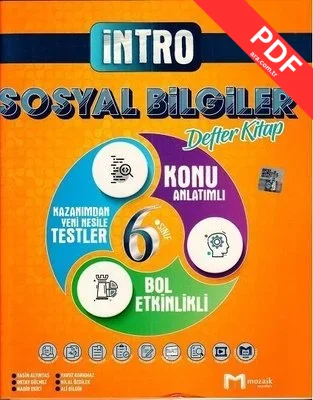 2022 6.Sınıf Sosyal Bilgiler İntro Defter Kitap PDF indir