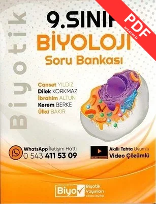 2022 9.Sınıf Biyoloji Soru Bankası PDF indir