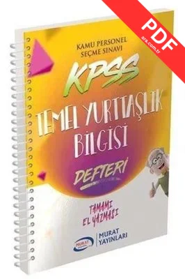 2022 KPSS Temel Yurttaşlık Bilgisi Defteri PDF indir