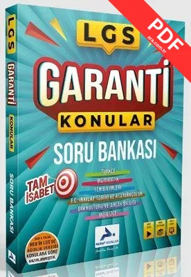 2022 LGS Garanti Konular Soru Bankası PDF indir