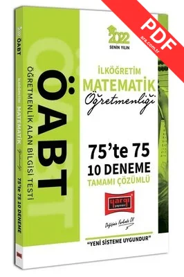 2022 ÖABT İlköğretim Matematik Öğretmenliği 75'te 75 Tamamı Çözümlü 10 Deneme