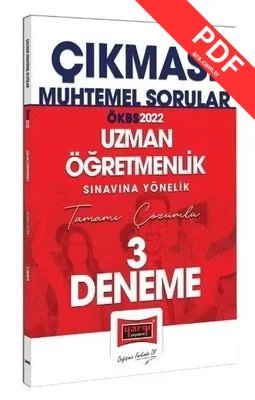 2022 ÖKBS Uzman Öğretmenlik Sınavına Yönelik Tamamı Çözümlü 3 Deneme - Çıkması Muhtemel Sorular
