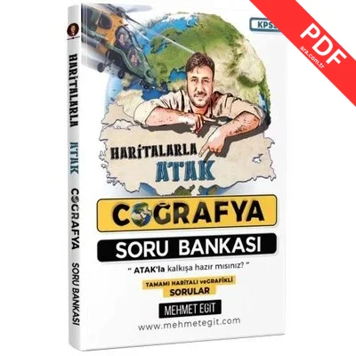 2023 KPSS Coğrafya Haritalarla Atak Soru Bankası PDF indir