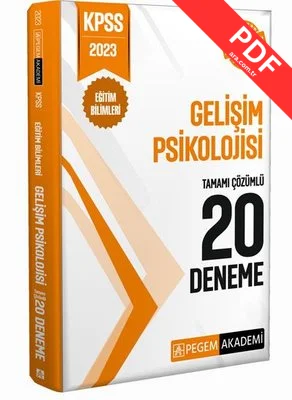 2023 KPSS Eğitim Bilimleri Gelişim Psikolojisi 20 Deneme