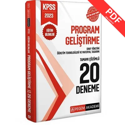 2023 KPSS Eğitim Bilimleri Program Geliştirme 20 Deneme