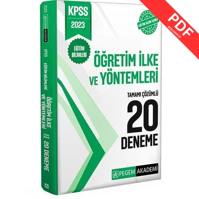 2023 KPSS Eğitim Bilimleri Öğretim İlke ve Yöntemleri 20 Deneme