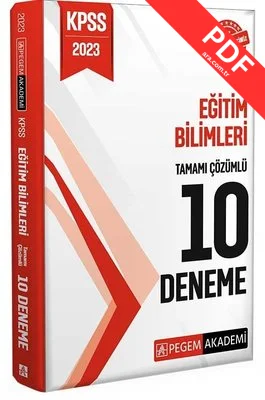 2023 KPSS Eğitim Bilimleri Tamamı Çözümlü 10 Deneme