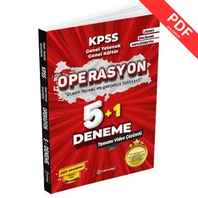2023 KPSS Genel Kültür Genel Yetenek Operasyon 5+1 Deneme PDF indir