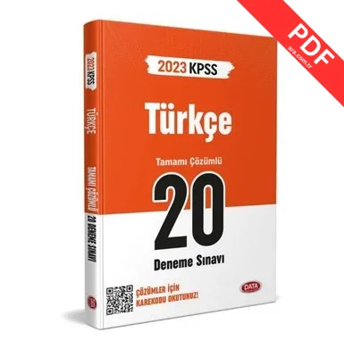 2023 KPSS Türkçe Tamamı Çözümlü 20 Deneme Sınavı