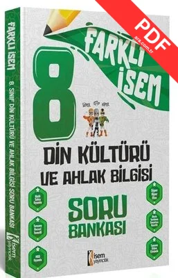 2024 8.Sınıf Din Kültürü ve Ahlak Bilgisi Farklı İsem Soru Bankası