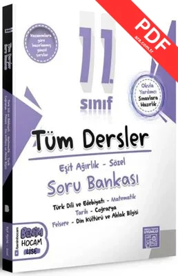 2024 11. Sınıf Eşit Ağırlık - Sözel Tüm Dersler Soru Bankası