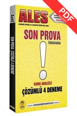2024 ALES Son Prova Ustalarından 4 Deneme PDF indir