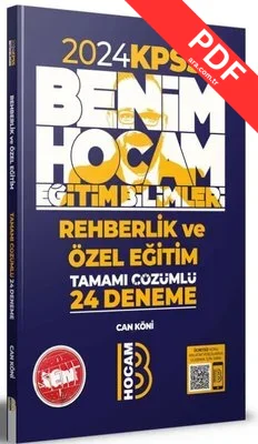 2024 Eğitim Bilimleri Rehberlik ve Özel Eğitim Tamamı Çözümlü 24 Deneme PDF indir