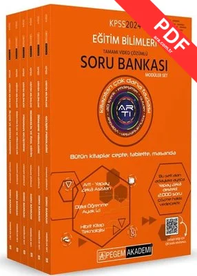 2024 KPSS Eğitim Bilimleri Tamamı Video Çözümlü Soru Bankası Modüler Seti 6 Kitap