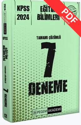 2024 KPSS Eğitim Bilimleri Tamamı Çözümlü 7 Deneme