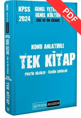 2024 KPSS Genel Yetenek Genel Kültür Tamamı Çözümlü Soru Bankası Seti PDF indir