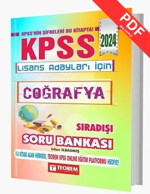 2024 KPSS Lise Ön Lisans GYGK Coğrafya Soru Bankası