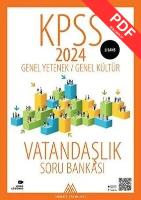 2024 KPSS Lisans GYGK Vatandaşlık Soru Bankası PDF indir