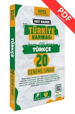 2024 KPSS Türkçe Dev Kadro 20 Deneme