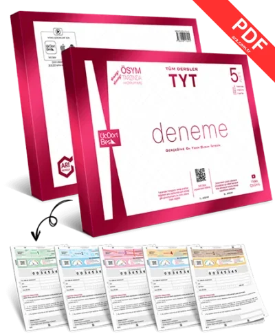 2024 YKS TYT Tüm Dersler 5`li Paket Deneme Video Çözümlü Üç Dört Beş Yayınları