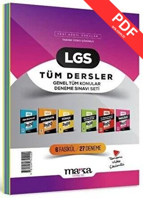 2025 LGS Genel Konular Tüm Dersler Deneme Sınavı Seti 6 Fasikül 27 Deneme