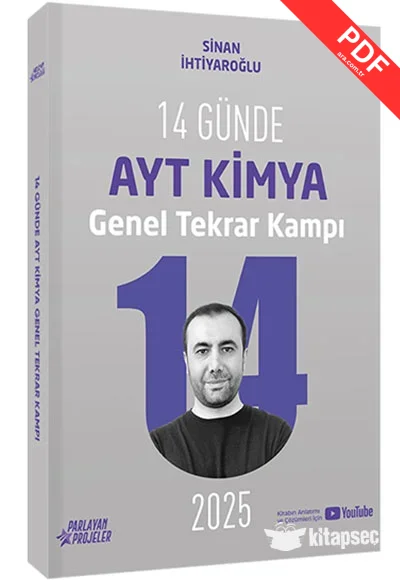 2025 14 Günde AYT Kimya Genel Tekrar Kampı Video Ders Takip Kitabı Sinan İhtiyaroğlu Parlayan Projeler