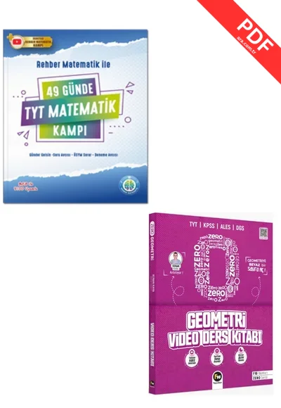 2025 49 Günde TYT Matematik Kampı Video Ders Notları Rehber Matematik - Kenan Kara ile TYT AYT Geometri Video Ders Kitabı KR Akademi Yayınları (GÜNCEL)