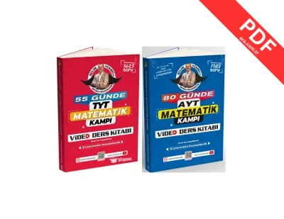 2025 55 Günde TYT Matematik Kampı Video Ders Kitabı - 80 Günde AYT Matematik Kampı Video Ders Kitabı Seti Bıyıklı Matematik Yayınları