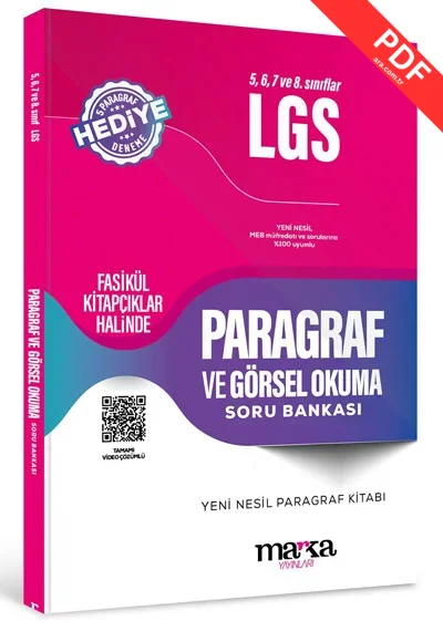 2025 5,6,7 ve 8,Sınıflar LGS Paragraf ve Görsel Okuma Soru Bankası Marka Yayınları