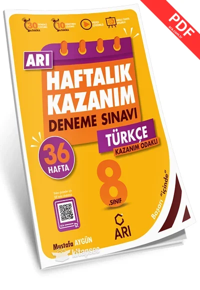 2025 8. Sınıf Arı Yayıncılık Haftalık Kazanım Türkçe deneme sınavı