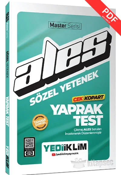 2025 Ales Sayısal Yetenek Çek Kopart Yaprak Test Yediiklim Yayınları
