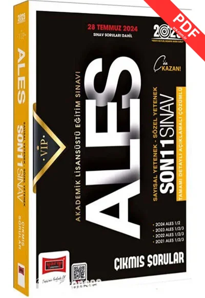 2025 ALES Vip Sayısal Sözel Yetenek Son 11 Sınav Çıkmış Sorular Yargı Yayınları