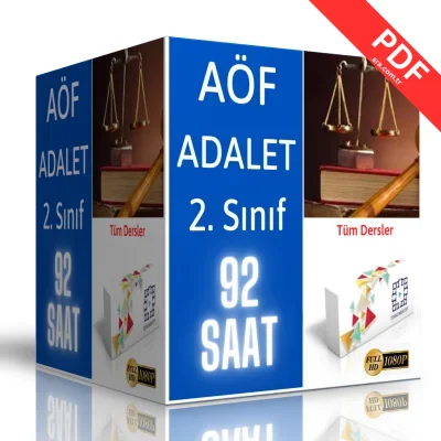 2025 AÖF Adalet Önlisans 2. Sınıf Görüntülü Eğitim Seti