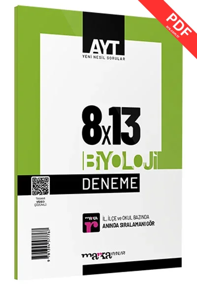 2025 AYT Biyoloji 8 Deneme Tamamı Video Çözümlü Marka Yayınları