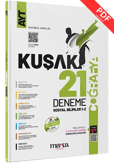 2025 AYT Coğrafya Kolaydan Zora  21 Kuşak Deneme Tamamı Video Çözümlü Marka Yayınları