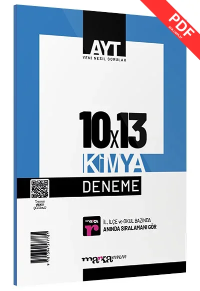 2025 AYT Kimya 10 Deneme Tamamı Video Çözümlü Marka Yayınları