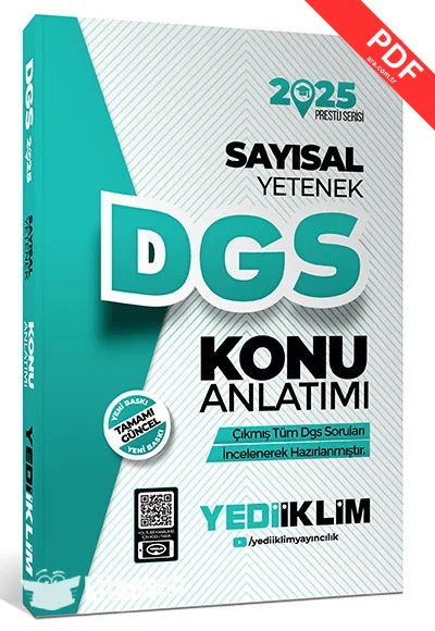 2025 DGS Sayısal Yetenek Konu Anlatımı Yediiklim Yayınları