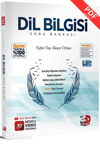 2025 Dil Bilgisi Tamamı Video Çözümlü Soru Bankası 3D Yayınları