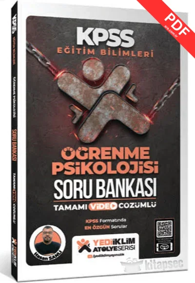 2025 Eğitim Bilimleri Atölye Serisi Öğrenme Psikolojisi Tamamı Video Çözümlü Soru Bankası Yediiklim Yayınları