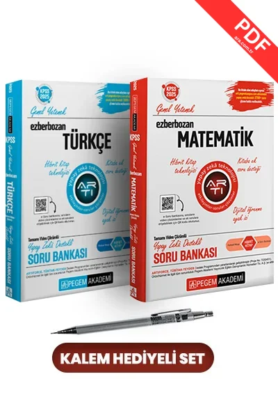 2025 Ezberbozan KPSS GYGK Matematik ve Türkçe Soru Bankası Seti Kalem Hediyeli