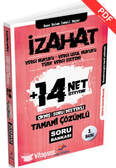 2025 İZAHAT Vergi, Usul Hukuku, Türk Vergi Sistemi +14 Net İsteyene Soru Bankası Çözümlü Dizgi Kitap Yayınları
