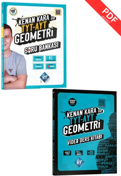 2025 Kenan Kara ile TYT-AYT Geometri Video Ders Kitabı - Kenan Kara ile TYT-AYT Geometri Soru Bankası Seti KR Akademi Yayınları