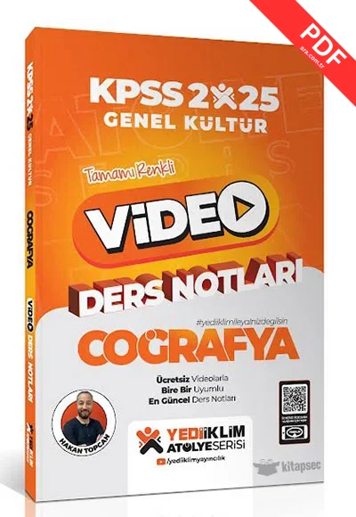 2025 KPSS Atölye Genel Kültür Coğrafya Video Ders Notları  Yediiklim Yayınları