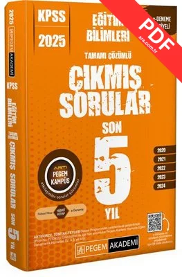 2025 KPSS Eğitim Bilimler Tamamı Çözümlü Çıkmış Sorular Son 5 Sınav