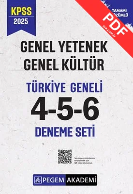 2025 KPSS Genel Yetenek Genel Kültür Tamamı Çözümlü Türkiye Geneli 4 - 5 - 6 (3'lü Deneme Seti)